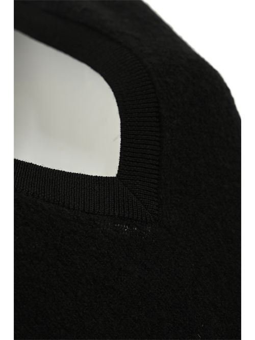 Maglia in misto lana con effetto punzonato Nero Alpha studio | AD-4520F2002